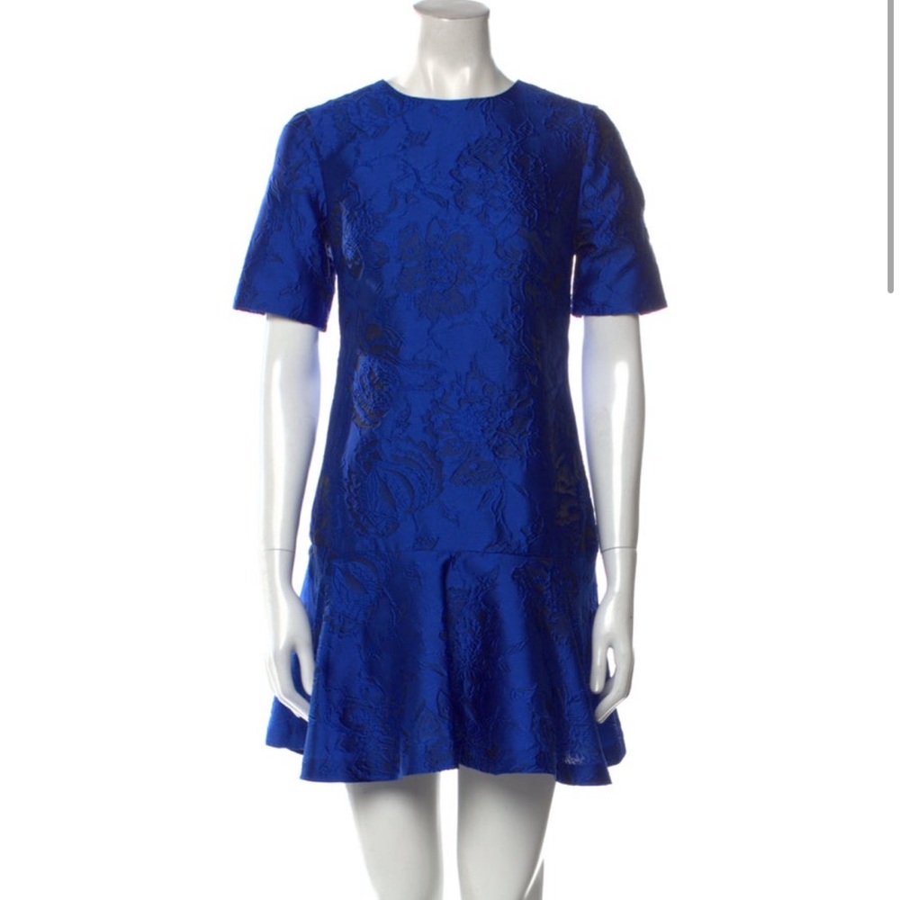 Alice + Olivia Royal Blue Textured Mini Dress